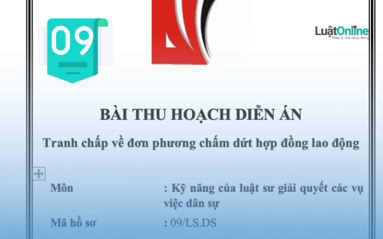 Bài thu hoạch dân sự 09 Đào Quốc Nghiêm