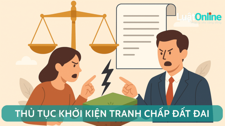 Thủ tục khởi kiện tranh chấp đất đai