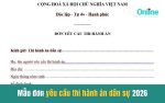 Mẫu đơn yêu cầu thi hành án dân sự 2026