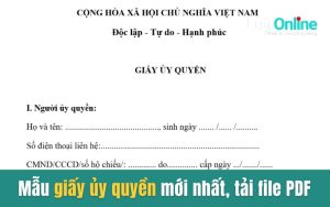 Mẫu giấy ủy quyền mới nhất