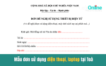Đơn đề nghị sử dụng điện thoại, máy tính tại Toà án